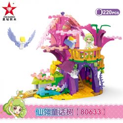 STAR DIAMOND 80633 non  CÂY CỔ TÍCH bộ đồ chơi xếp lắp ráp ghép mô hình Little Flower Fairy Nàng Tiên Hoa Nhỏ 220 khối
