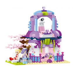 STAR DIAMOND 80621 non  LÂU ĐÀI CỔ TÍCH TỬ ĐINH HƯƠNG bộ đồ chơi xếp lắp ráp ghép mô hình Little Flower Fairy Nàng Tiên Hoa Nhỏ 264 khối