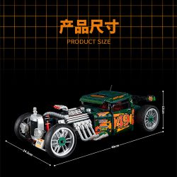SHARP MODEL JIMU LIANGPIN 10509 non  XE CỔ SỬA ĐỔI CHẤT NỔ HOT ROD 1949 tỷ lệ 1:8 bộ đồ chơi xếp lắp ráp ghép mô hình Racers MODIFIED VEHICLE Đua Tốc Độ 2618 khối