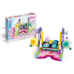 STAR DIAMOND 80643 non  NÀNG TIÊN HOA NHỎ VÒNG XOAY GIẤC MƠ LẤP LÁNH bộ đồ chơi xếp lắp ráp ghép mô hình Little Flower Fairy 159 khối