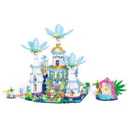STAR DIAMOND 80681 non  LÂU ĐÀI PHÉP THUẬT CỔ TÍCH HOA bộ đồ chơi xếp lắp ráp ghép mô hình Little Flower Fairy Nàng Tiên Hoa Nhỏ 698 khối