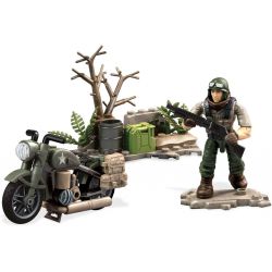MEGA BLOKS FXW78 non  ĐỘT KÍCH XE MÁY bộ đồ chơi xếp lắp ráp ghép mô hình Call Of Duty MEGA CONSTRUX CALL OF DUTY LEGEND MOTORBIKE RAID 78 khối