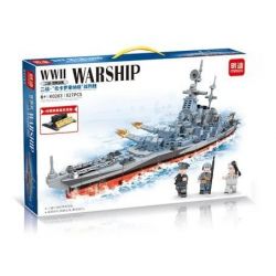 MINGDI K0283 0283 non  THIẾT GIÁP HẠM BẮC CAROLINA THẾ CHIẾN II bộ đồ chơi xếp lắp ráp ghép mô hình Military Army Quân Sự Bộ Đội 827 khối