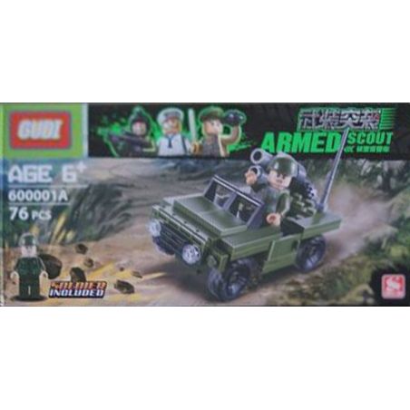 GUDI 600001A non  TRINH SÁT VŨ TRANG bộ đồ chơi xếp lắp ráp ghép mô hình Military Army ARMED SCOUT Quân Sự Bộ Đội 76 khối