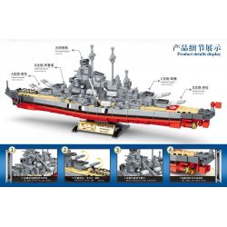 MINGDI K0279 0279 non  THIẾT GIÁP HẠM BISMARCK TRONG THẾ CHIẾN II bộ đồ chơi xếp lắp ráp ghép mô hình Military Army Quân Sự Bộ Đội 828 khối