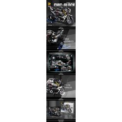 PanlosBrick 672007 Panlos Brick 672007 non  SUZUKI B-KING SUPER STREET FIGHTER tỷ lệ 1:6 bộ đồ chơi xếp lắp ráp ghép mô hình  Kỹ Thuật Công Nghệ Cao Mô Hình Phương Tiện 1056 khối