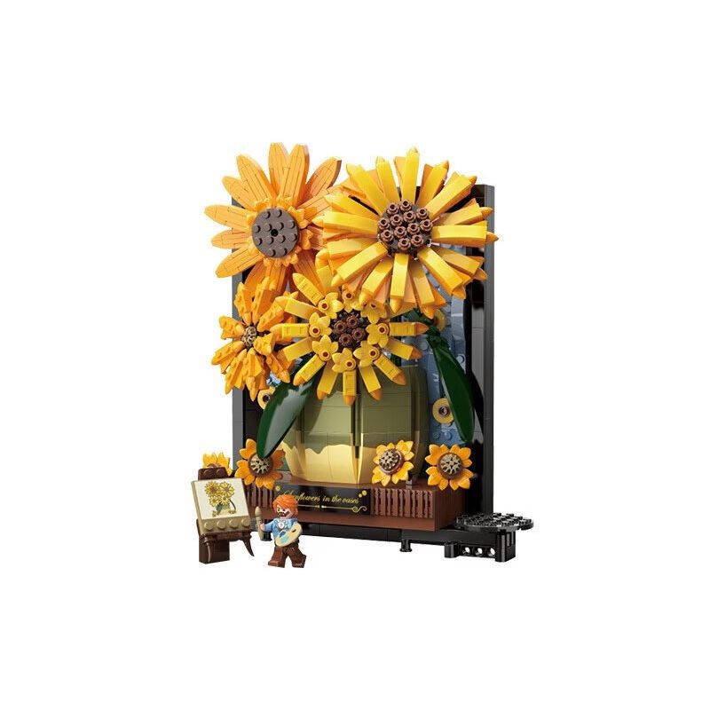 TOP TOY TC1501 1501 non  HOA HƯỚNG DƯƠNG TRONG BÌNH bộ đồ chơi xếp lắp ráp ghép mô hình Flowers SUNFLOWER IN VASE