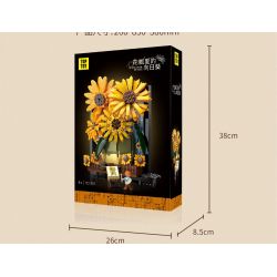 TOP TOY TC1501 1501 non  HOA HƯỚNG DƯƠNG TRONG BÌNH bộ đồ chơi xếp lắp ráp ghép mô hình Flowers SUNFLOWER IN VASE