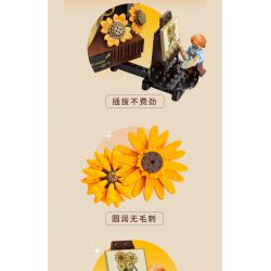 TOP TOY TC1501 1501 non  HOA HƯỚNG DƯƠNG TRONG BÌNH bộ đồ chơi xếp lắp ráp ghép mô hình Flowers SUNFLOWER IN VASE