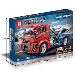 REOBRIX 11008 non  XE TẢI HIỆP SĨ SẮT VOLVO bộ đồ chơi xếp lắp ráp ghép mô hình  IRON KNIGHT / DARK KINGHT Kỹ Thuật Công Nghệ Cao Mô Hình Phương Tiện 2116 khối