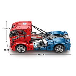 REOBRIX 11008 non  XE TẢI HIỆP SĨ SẮT VOLVO bộ đồ chơi xếp lắp ráp ghép mô hình  IRON KNIGHT / DARK KINGHT Kỹ Thuật Công Nghệ Cao Mô Hình Phương Tiện 2116 khối