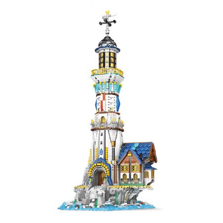 REOBRIX 66028 non  HẢI ĐĂNG bộ đồ chơi xếp lắp ráp ghép mô hình EUROPEAN CENTURY LIGHTHOUSE 3228 khối