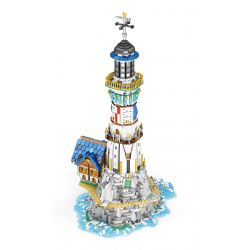 REOBRIX 66028 non  HẢI ĐĂNG bộ đồ chơi xếp lắp ráp ghép mô hình EUROPEAN CENTURY LIGHTHOUSE 3228 khối