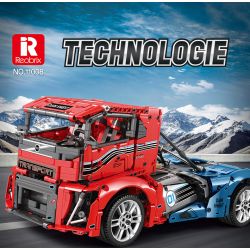 REOBRIX 11008 non  XE TẢI HIỆP SĨ SẮT VOLVO bộ đồ chơi xếp lắp ráp ghép mô hình  IRON KNIGHT / DARK KINGHT Kỹ Thuật Công Nghệ Cao Mô Hình Phương Tiện 2116 khối