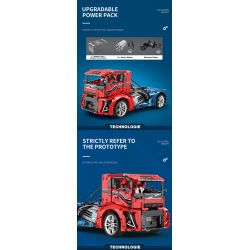 REOBRIX 11008 non  XE TẢI HIỆP SĨ SẮT VOLVO bộ đồ chơi xếp lắp ráp ghép mô hình  IRON KNIGHT / DARK KINGHT Kỹ Thuật Công Nghệ Cao Mô Hình Phương Tiện 2116 khối