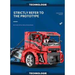 REOBRIX 11008 non  XE TẢI HIỆP SĨ SẮT VOLVO bộ đồ chơi xếp lắp ráp ghép mô hình  IRON KNIGHT / DARK KINGHT Kỹ Thuật Công Nghệ Cao Mô Hình Phương Tiện 2116 khối