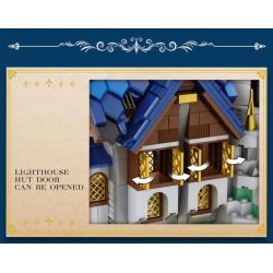 REOBRIX 66028 non  HẢI ĐĂNG bộ đồ chơi xếp lắp ráp ghép mô hình EUROPEAN CENTURY LIGHTHOUSE 3228 khối