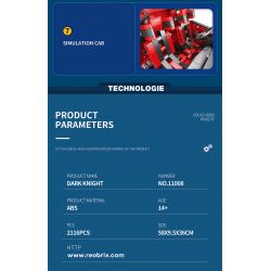 REOBRIX 11008 non  XE TẢI HIỆP SĨ SẮT VOLVO bộ đồ chơi xếp lắp ráp ghép mô hình  IRON KNIGHT / DARK KINGHT Kỹ Thuật Công Nghệ Cao Mô Hình Phương Tiện 2116 khối