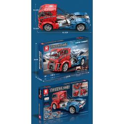 REOBRIX 11008 non  XE TẢI HIỆP SĨ SẮT VOLVO bộ đồ chơi xếp lắp ráp ghép mô hình  IRON KNIGHT / DARK KINGHT Kỹ Thuật Công Nghệ Cao Mô Hình Phương Tiện 2116 khối