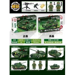 LEYI 66018 non  XE TĂNG T-80U bộ đồ chơi xếp lắp ráp ghép mô hình Military Army T-80U BATTLE TANK Quân Sự Bộ Đội 592 khối