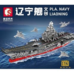 SEMBO 208012 non  TÀU LIÊU NINH 1:420 tỷ lệ 1:420 bộ đồ chơi xếp lắp ráp ghép mô hình Military Army PLA.NAVY LIAONING Quân Sự Bộ Đội 2222 khối