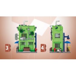 DK 7029 non  CỬA HÀNG TRÀ THẢO DƯỢC bộ đồ chơi xếp lắp ráp ghép mô hình City Thành Phố 558 khối