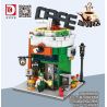 DK 7028 non  QUÁN CÀ PHÊ bộ đồ chơi xếp lắp ráp ghép mô hình City Thành Phố 522 khối