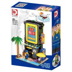 DK 7027 non  CỬA HÀNG SỮA DỪA bộ đồ chơi xếp lắp ráp ghép mô hình City COCONUT SHOP Thành Phố 553 khối