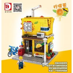 DK 7026 non  QUÁN TRÀ CHANH bộ đồ chơi xếp lắp ráp ghép mô hình City LEMON TEA Thành Phố 554 khối