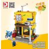 DK 7026 non  QUÁN TRÀ CHANH bộ đồ chơi xếp lắp ráp ghép mô hình City LEMON TEA Thành Phố 554 khối