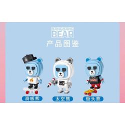 LOZ 1311 non  TRỨNG MÙ GẤU HAMAHAMA bộ đồ chơi xếp lắp ráp ghép mô hình BANGBANGBEAR