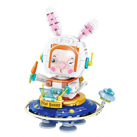 FORANGE FC8126 8126 non  THỎ SISIU bộ đồ chơi xếp lắp ráp ghép mô hình SIUSIU BUNNY 314 khối