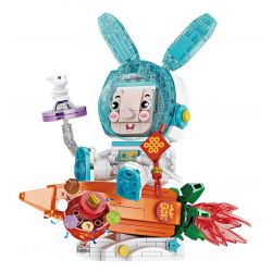 FORANGE FC8120 8120 non  THỎ BIUBIU KHÔNG GIAN bộ đồ chơi xếp lắp ráp ghép mô hình Chinese Traditional Festivals BIUBIU BUNNY Lễ Hội Cổ Truyền 367 khối