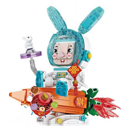 FORANGE FC8120 8120 non  THỎ BIUBIU KHÔNG GIAN bộ đồ chơi xếp lắp ráp ghép mô hình Chinese Traditional Festivals BIUBIU BUNNY Lễ Hội Cổ Truyền 367 khối
