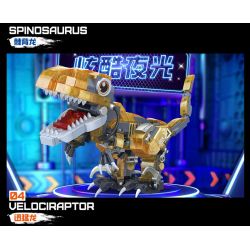 ZHEGAO DZ4101 4101 non  Q KHỦNG LONG CƠ DỄ THƯƠNG 4 LOẠI TYRANNOSAURUS REX TRICERATOPS SPINOSAURUS VELOCIRAPTOR bộ đồ chơi xếp lắp ráp ghép mô hình Jurassic World Thế Giới Khủng Long 1509 khối