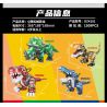 ZHEGAO DZ4101 4101 non  Q KHỦNG LONG CƠ DỄ THƯƠNG 4 LOẠI TYRANNOSAURUS REX TRICERATOPS SPINOSAURUS VELOCIRAPTOR bộ đồ chơi xếp lắp ráp ghép mô hình Jurassic World Thế Giới Khủng Long 1509 khối