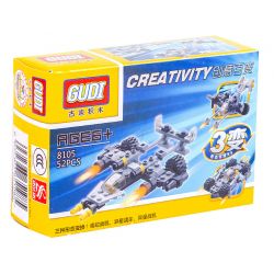 GUDI 8105 non  BA THAY ĐỔI VIPER FIGHTER ALIEN CHARIOT bộ đồ chơi xếp lắp ráp ghép mô hình Creator 3 In 1 Sáng Tạo Với 3 Mẫu 52 khối