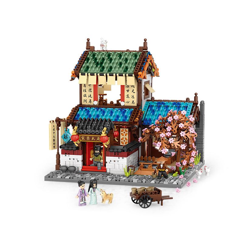 LOZ 1057 non  NHÀ CỦA ZHAO TAICHENG bộ đồ chơi xếp lắp ráp ghép mô hình 2597 khối