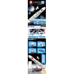 LEYI 88035 non  TÊN LỬA TRƯỜNG CHINH 11 THÁNG 3 bộ đồ chơi xếp lắp ráp ghép mô hình Space Thám Hiểm Không Gian 422 khối