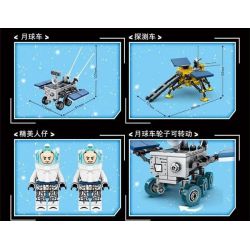 LEYI 88029 non  GIẤC MƠ KHÔNG GIAN MÔ-ĐUN HẠ CÁNH MẶT TRĂNG CHANG'E bộ đồ chơi xếp lắp ráp ghép mô hình Space Thám Hiểm Không Gian 535 khối