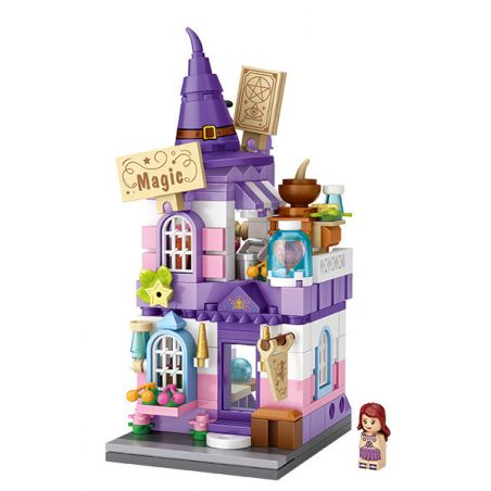 LOZ 1649 non  CỬA HÀNG MA THUẬT bộ đồ chơi xếp lắp ráp ghép mô hình Mini Modular Đường Phố Thu Nhỏ 304 khối