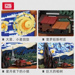 LOZ 1066 non  ĐÊM ĐẦY SAO bộ đồ chơi xếp lắp ráp ghép mô hình Art 2789 khối