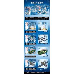 LEYI 69007 non  SPACE ROCKET STATION VỆ TINH 4 LOẠI bộ đồ chơi xếp lắp ráp ghép mô hình Thám Hiểm Không Gian 642 khối