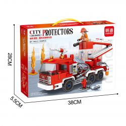 MINGDI H011 non  VÒI PHUN NƯỚC THANG CHỮA CHÁY bộ đồ chơi xếp lắp ráp ghép mô hình Fire Rescure CITY PROTECTORS Cứu Hỏa 328 khối