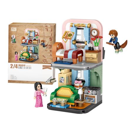 LOZ 1667 non  KỲ NGHỈ KỲ DIỆU bộ đồ chơi xếp lắp ráp ghép mô hình MAGIC SCHOOL 445 khối