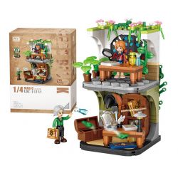 LOZ 1666 non  LỚP HỌC THẢO DƯỢC bộ đồ chơi xếp lắp ráp ghép mô hình MAGIC SCHOOL 425 khối