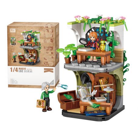 LOZ 1666 non  LỚP HỌC THẢO DƯỢC bộ đồ chơi xếp lắp ráp ghép mô hình MAGIC SCHOOL 425 khối