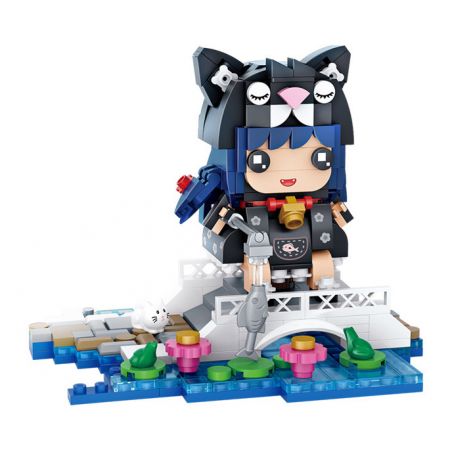 LOZ 1664 non  TRUYỆN CỔ TÍCH BÚP BÊ CÔ MÈO bộ đồ chơi xếp lắp ráp ghép mô hình 365 khối