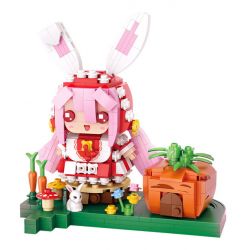 LOZ 1663 non  TRUYỆN CỔ TÍCH BÚP BÊ THỎ QUÀNG KHĂN ĐỎ bộ đồ chơi xếp lắp ráp ghép mô hình 414 khối