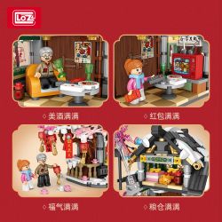 LOZ 1240 non  NGÔI NHÀ MÙA XUÂN bộ đồ chơi xếp lắp ráp ghép mô hình Chinese Traditional Festivals Lễ Hội Cổ Truyền 891 khối
